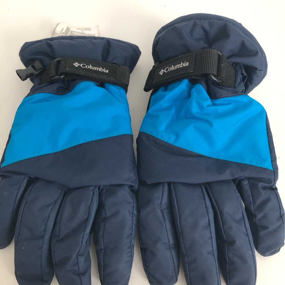 Columbia Core II Navy And Turquoise Ski Gloves - Large
